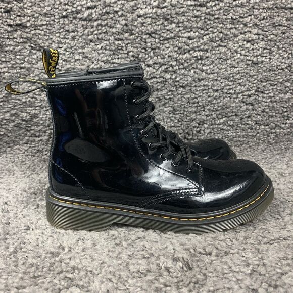 Dr Martens 1460 J Women’s Size 5 Black Classic Leather Side Zip Combat Boots - Picture 3 of 8